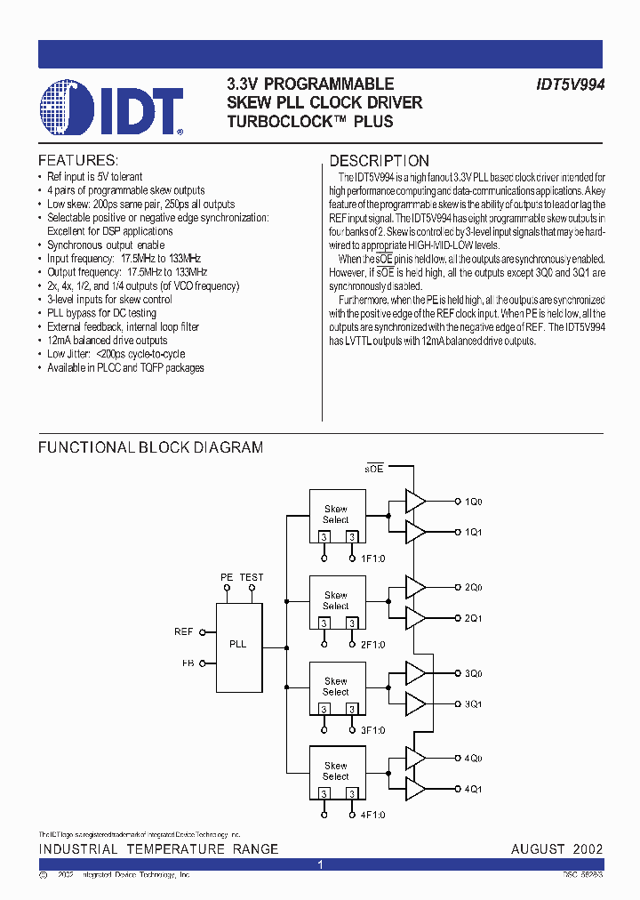 IDT5V994PFGI_5518718.PDF Datasheet