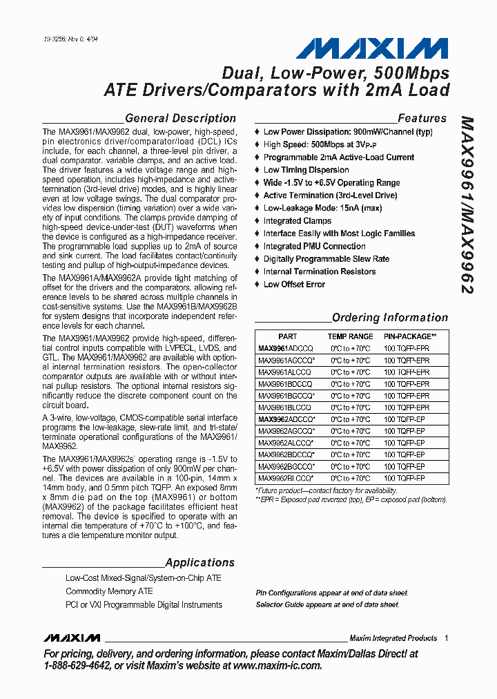 MAX9961BLCCQ-D_5521413.PDF Datasheet