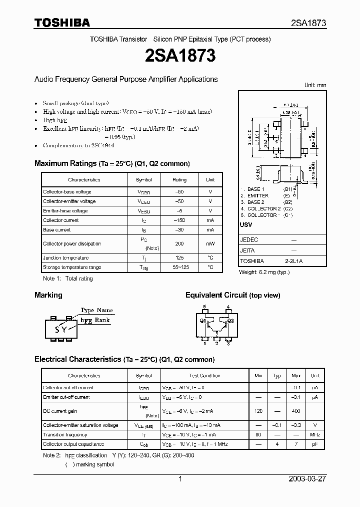 2SA1873_5540746.PDF Datasheet