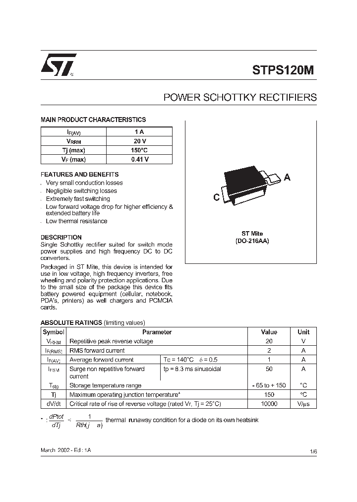 STPS120M_5560502.PDF Datasheet