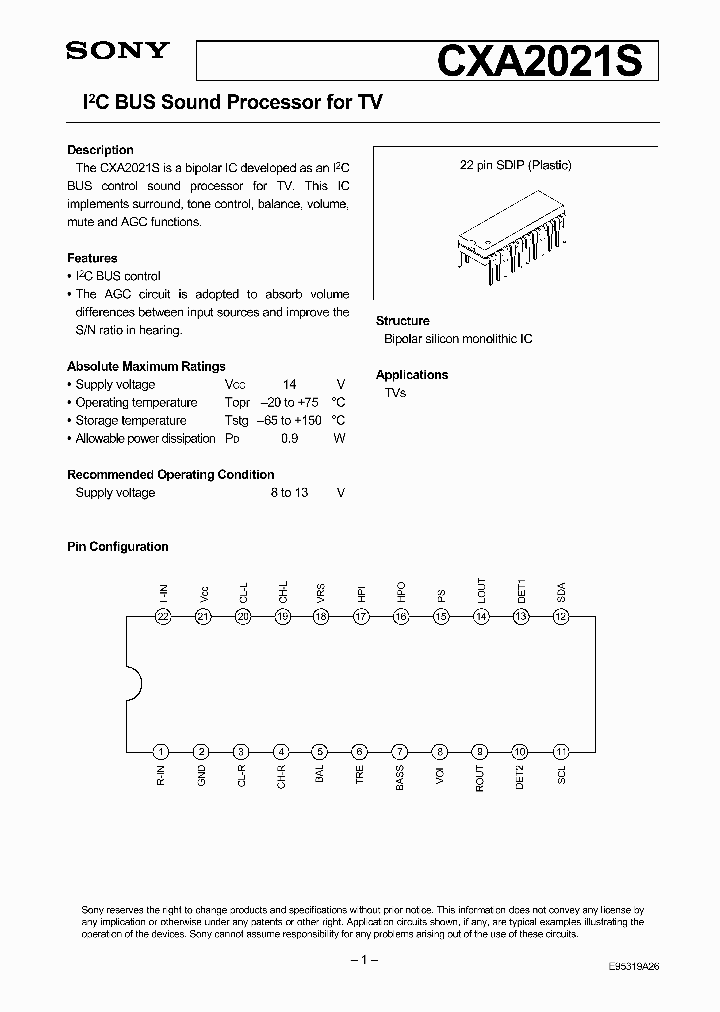 CXA2021S_5575145.PDF Datasheet