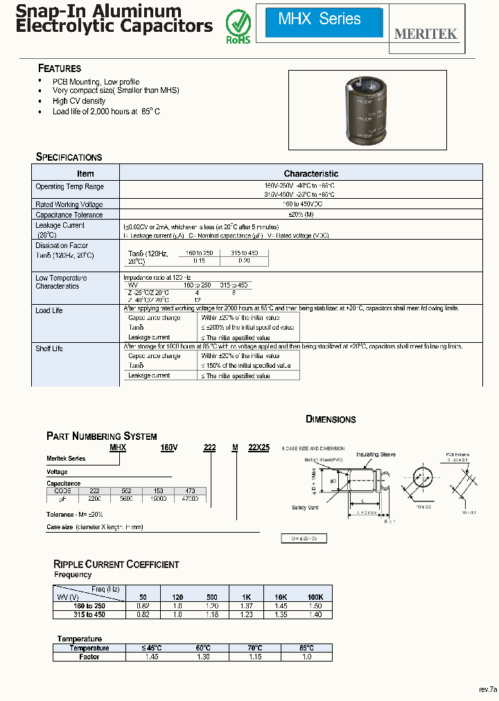 MHX160V222M22X25_5592462.PDF Datasheet