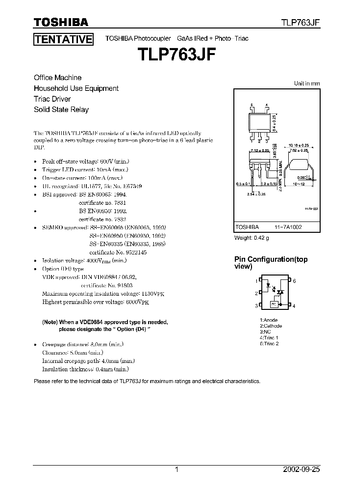 TLP763JF_5597505.PDF Datasheet