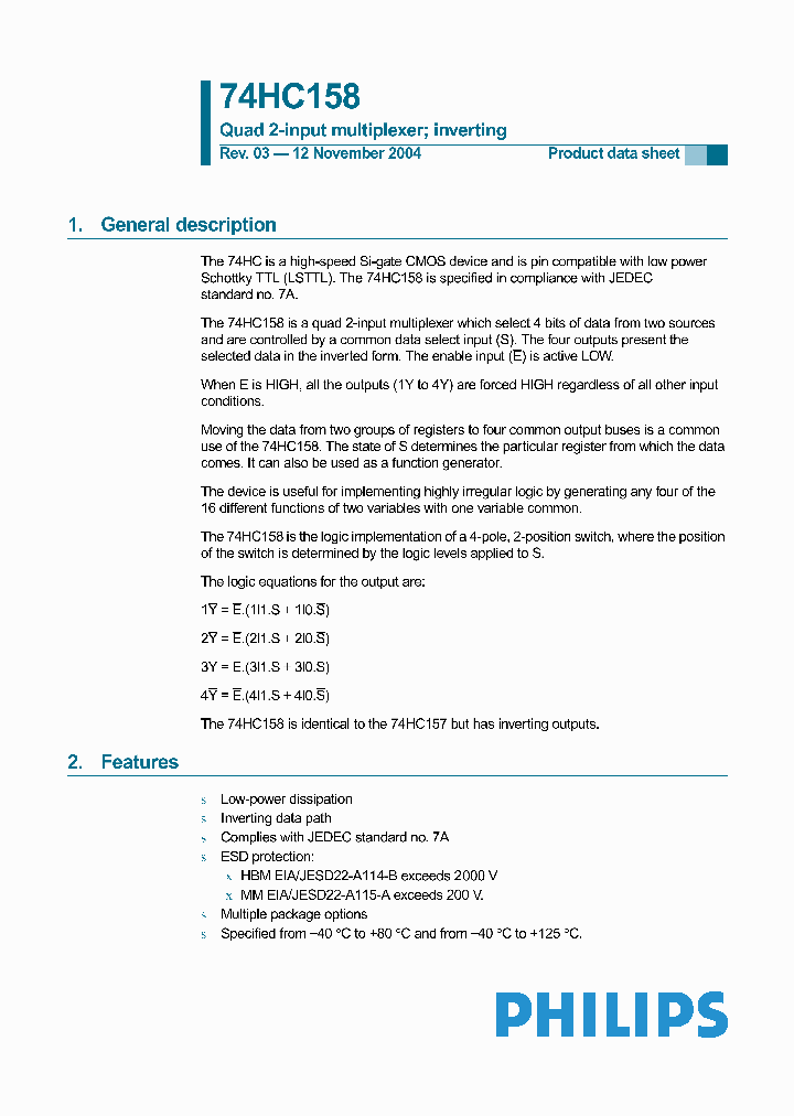 74HC158D_5597768.PDF Datasheet