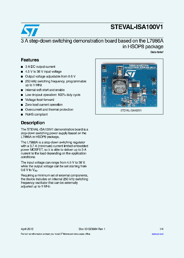 STEVAL-ISA100V1_5612254.PDF Datasheet