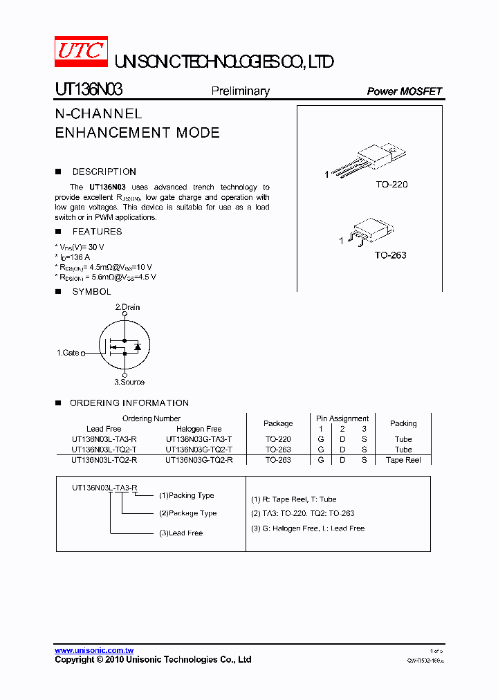 UT136N03G-TA3-T_5603557.PDF Datasheet