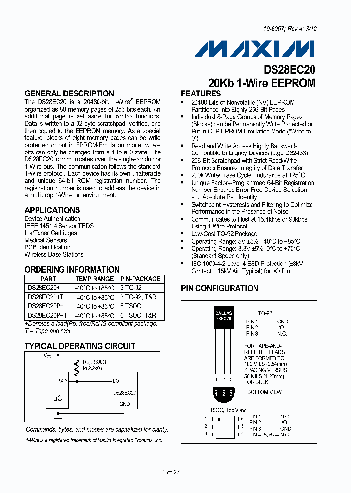 DS28EC20PT_5621621.PDF Datasheet