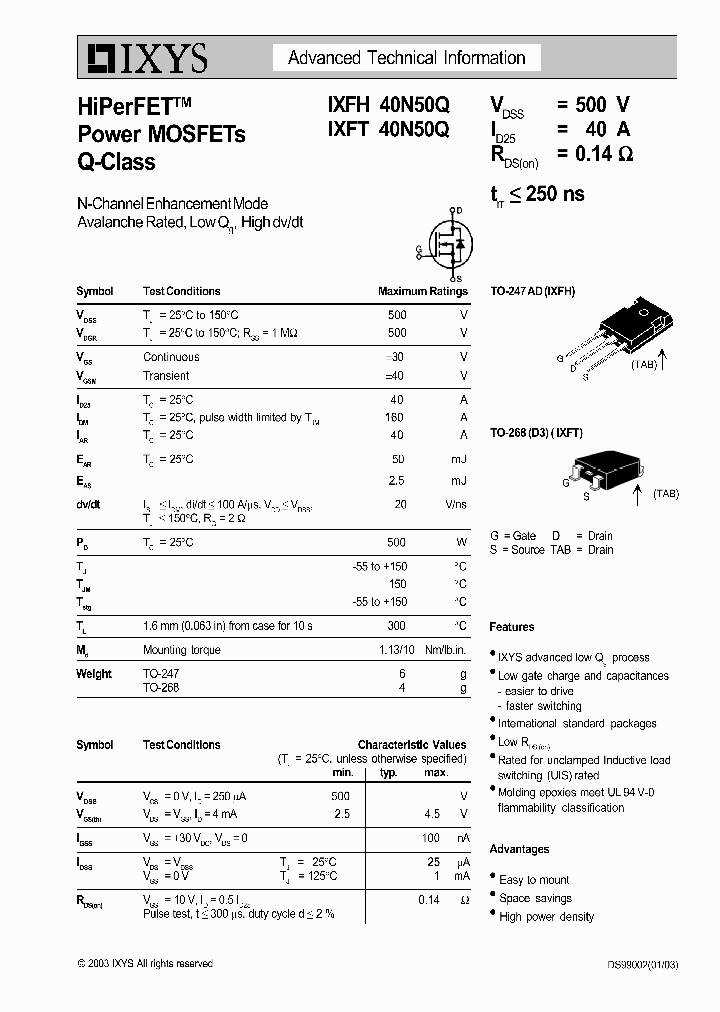 IXFH40N50Q_5647500.PDF Datasheet