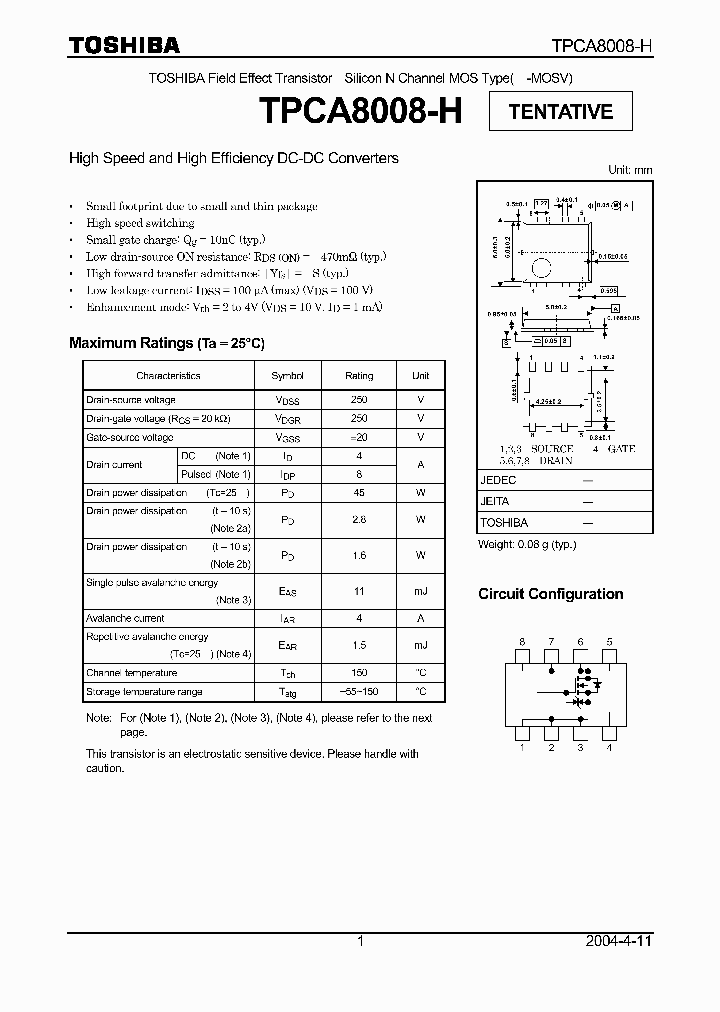 TPCA8008-H_5654067.PDF Datasheet