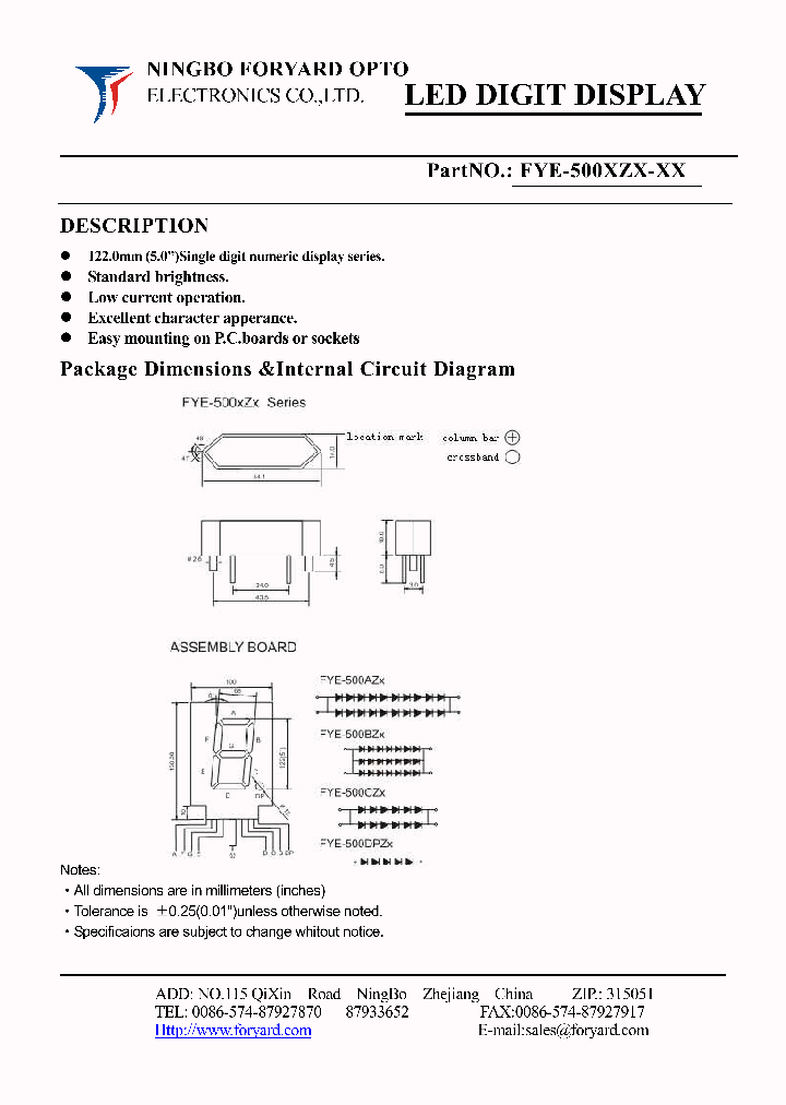 FYE-500XZX1_5663297.PDF Datasheet