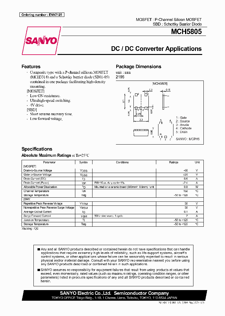 MCH5805_5664739.PDF Datasheet