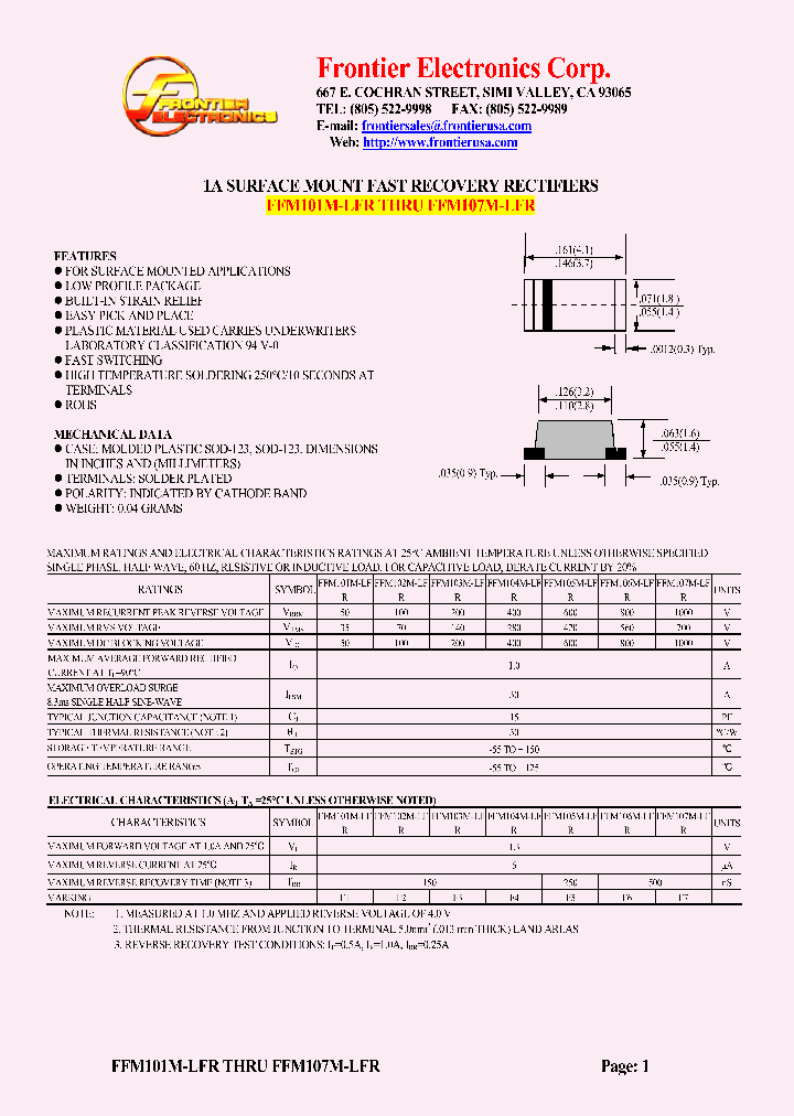 FFM103M-LFR_5670605.PDF Datasheet