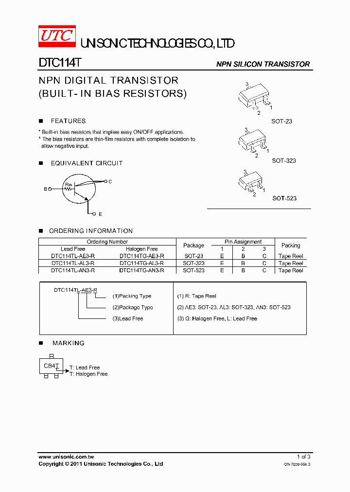 DTC114TL-AN3-R_5694735.PDF Datasheet