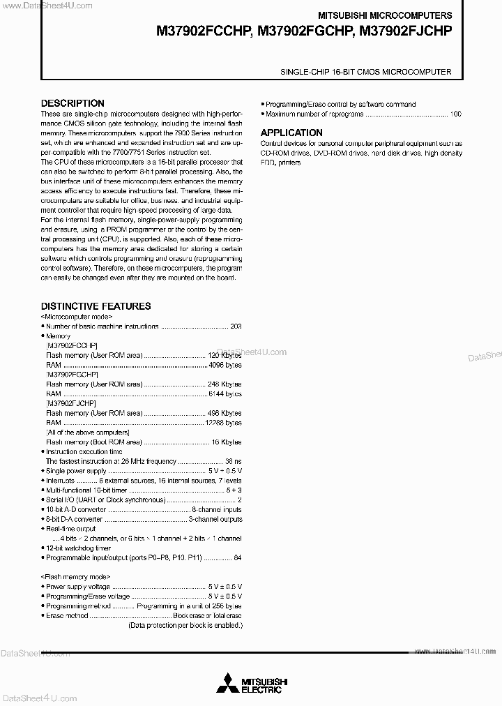 M37902FCCHP_5697933.PDF Datasheet