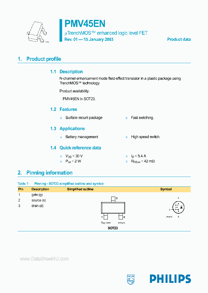 PMV45EN_5704089.PDF Datasheet