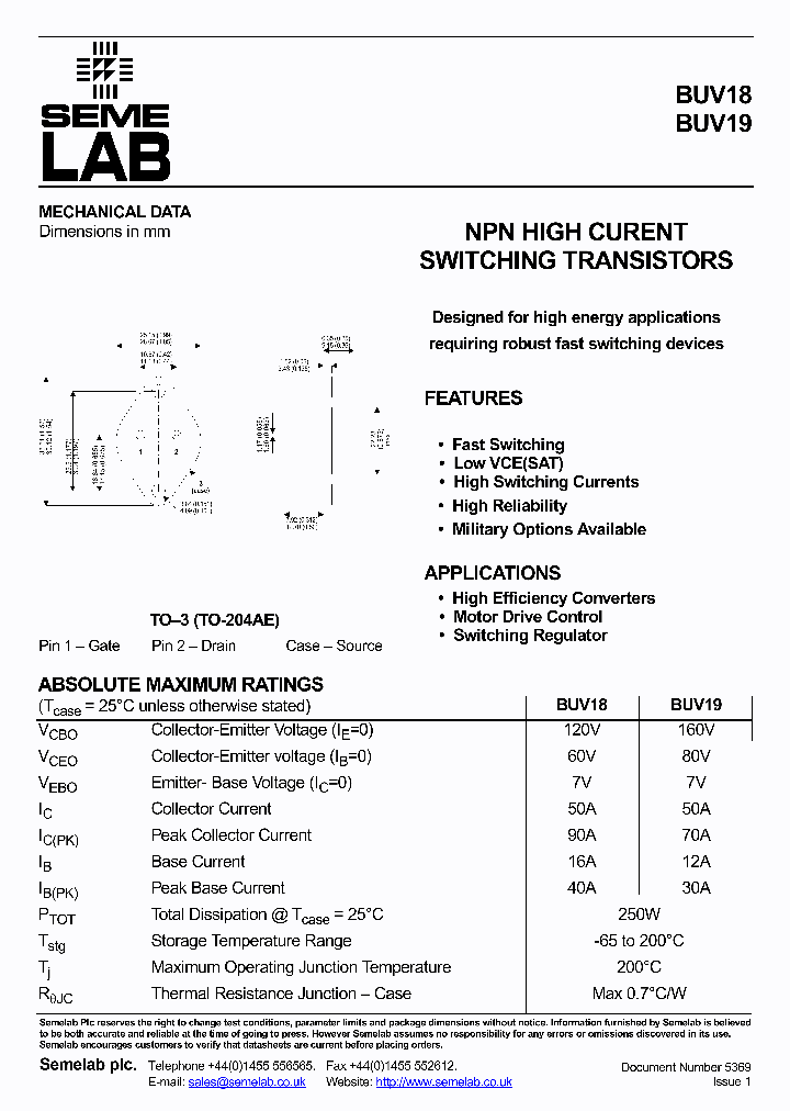 BUV19_5701887.PDF Datasheet