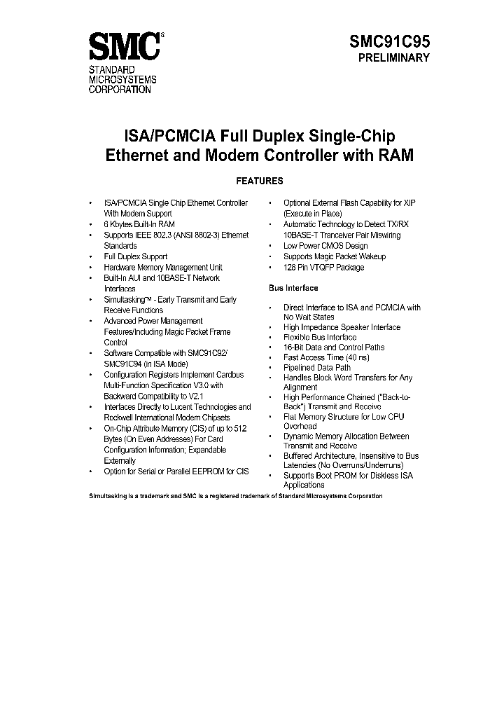 SMC91C95_5707884.PDF Datasheet