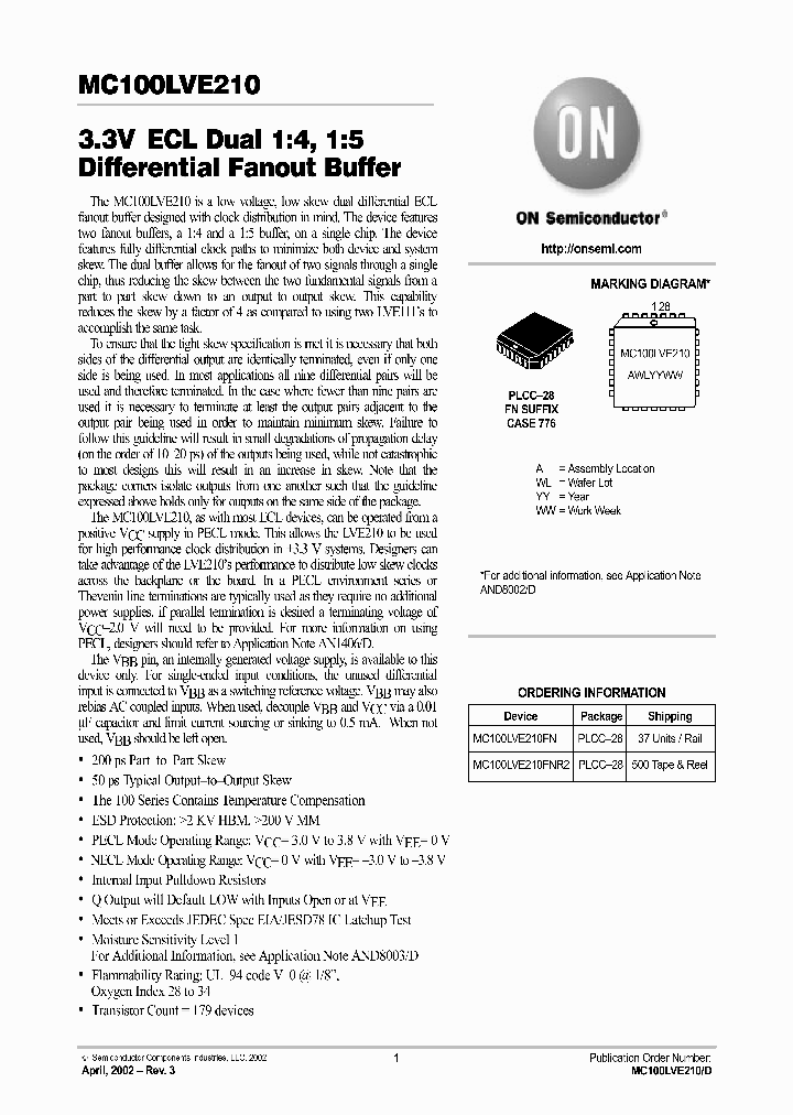 MC100LVE210-D_5713754.PDF Datasheet