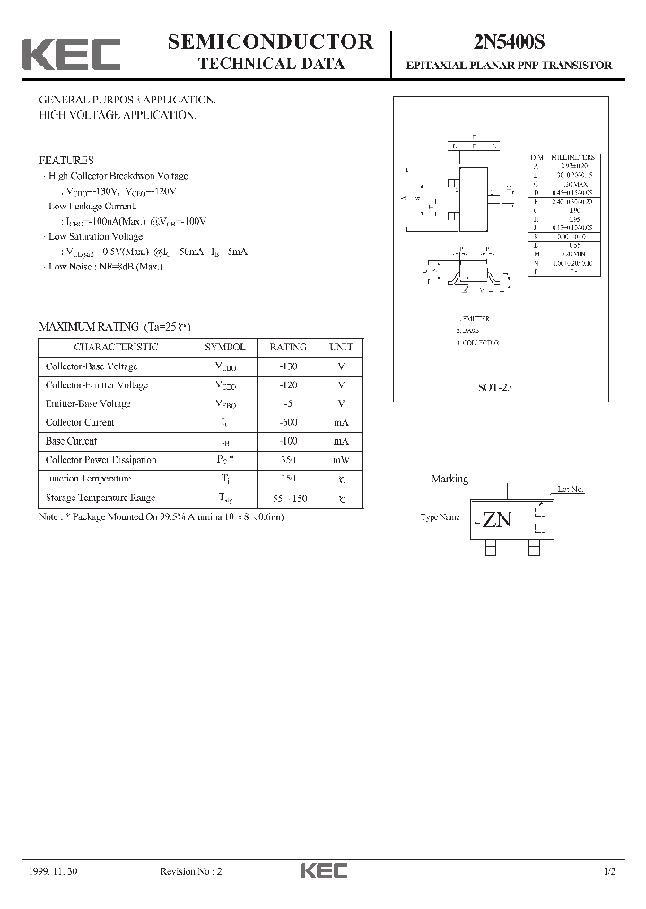 2N5400S99_5709071.PDF Datasheet