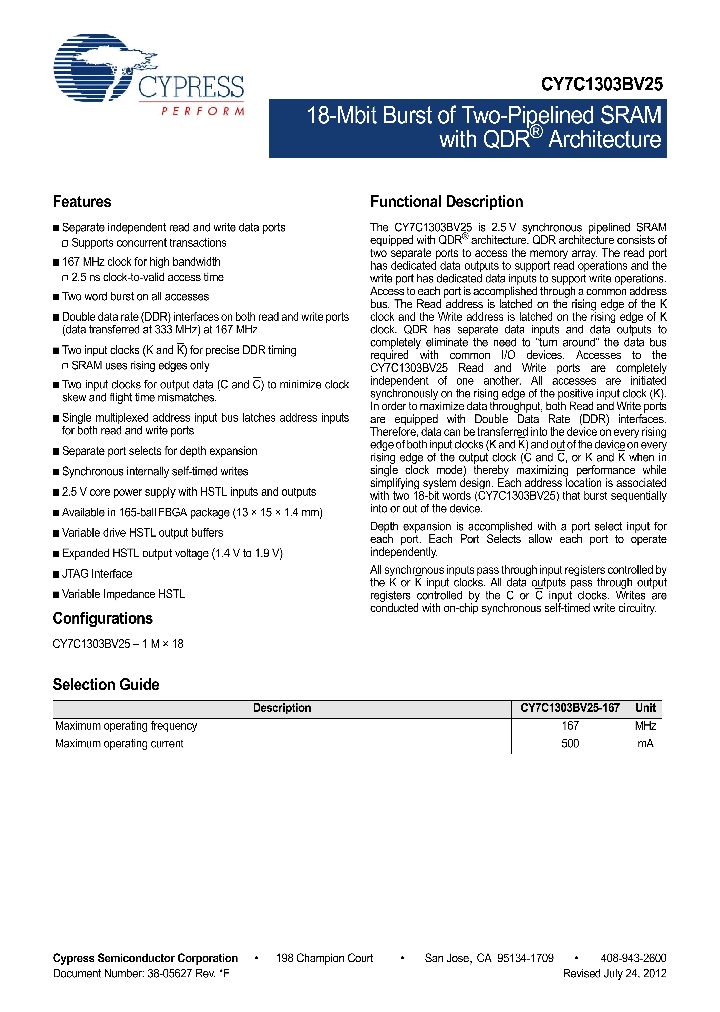 CY7C1303BV2512_5781254.PDF Datasheet