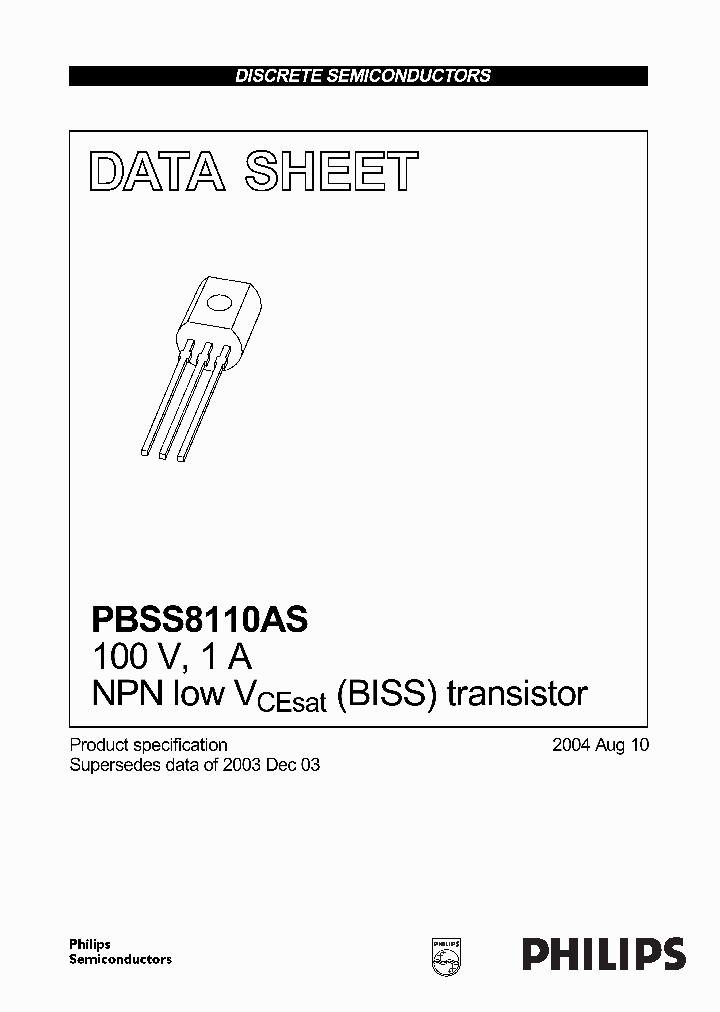 PBSS8110AS_5811145.PDF Datasheet