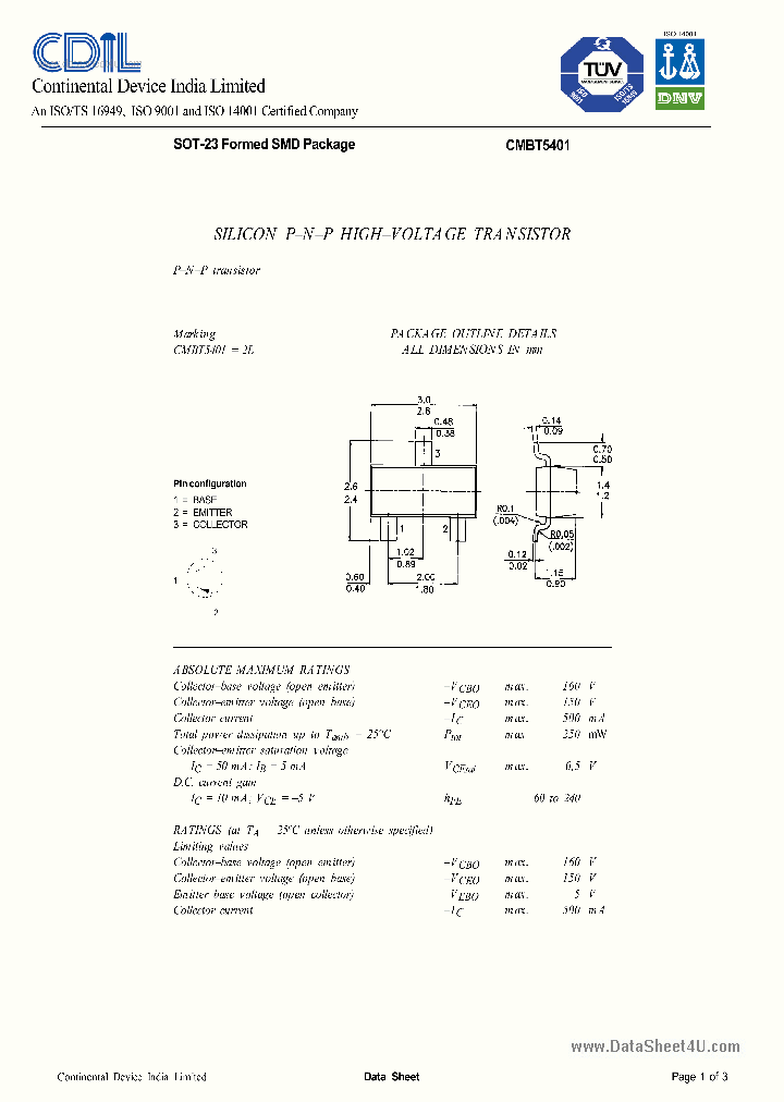 CMBT5401_5824832.PDF Datasheet