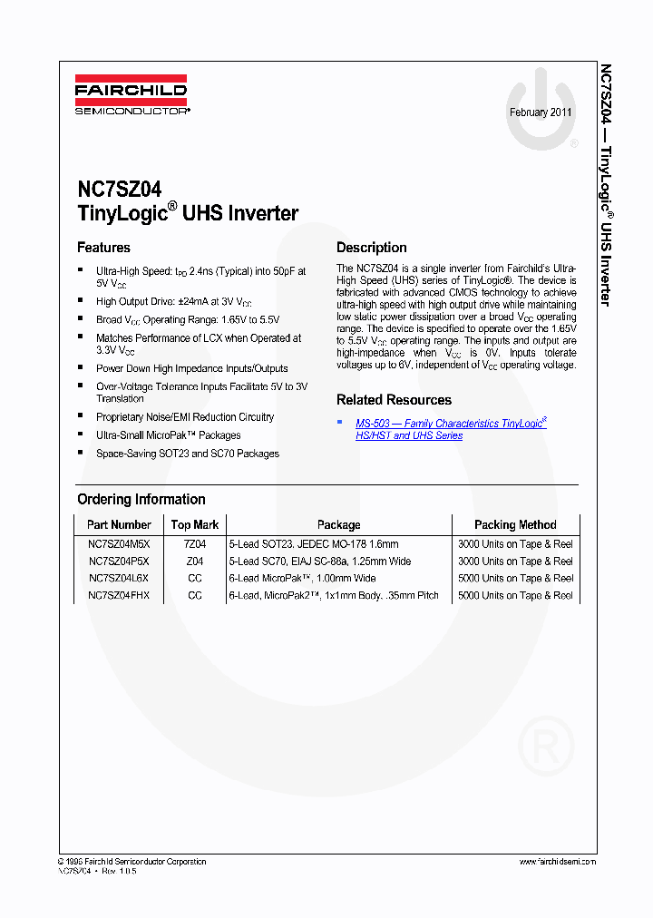 NC7SZ04M5X11_5894495.PDF Datasheet