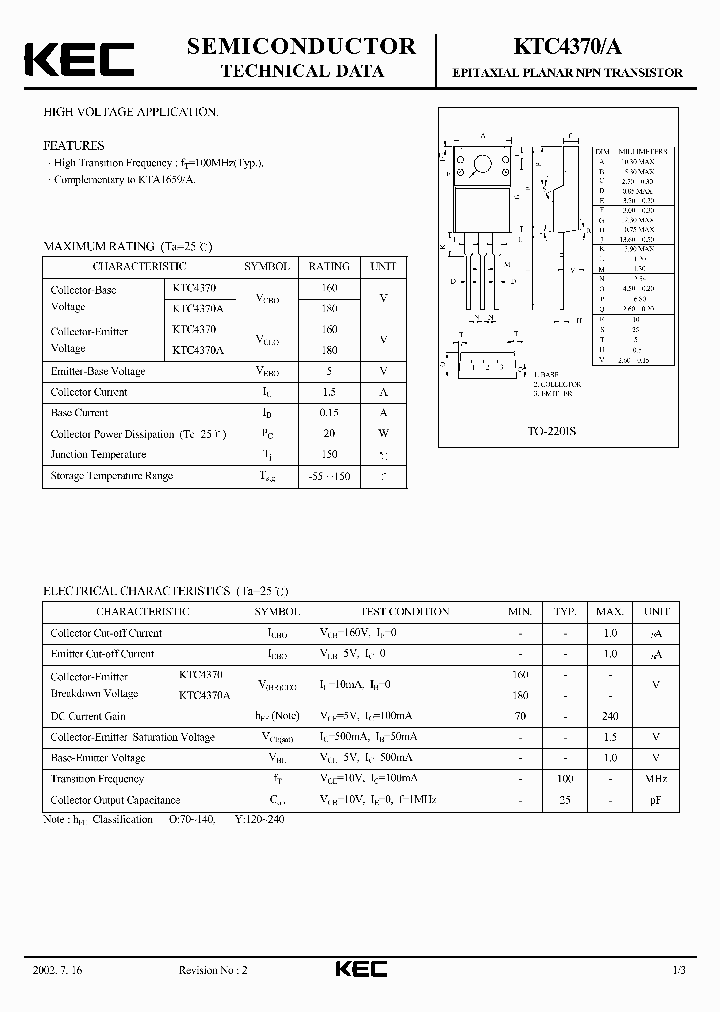 KTC4370A_5897391.PDF Datasheet