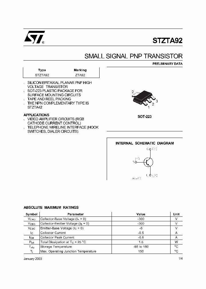 STZTA92_5917128.PDF Datasheet