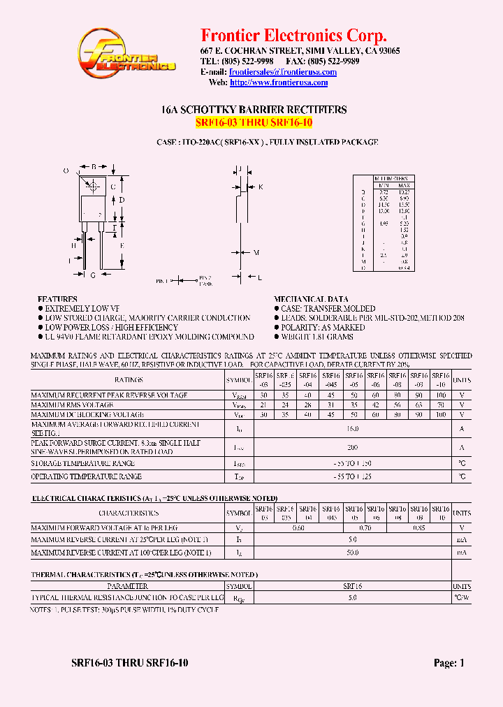 SRF16-06_5921681.PDF Datasheet