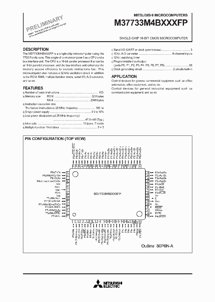 M37733M4BXXXFP_5930343.PDF Datasheet