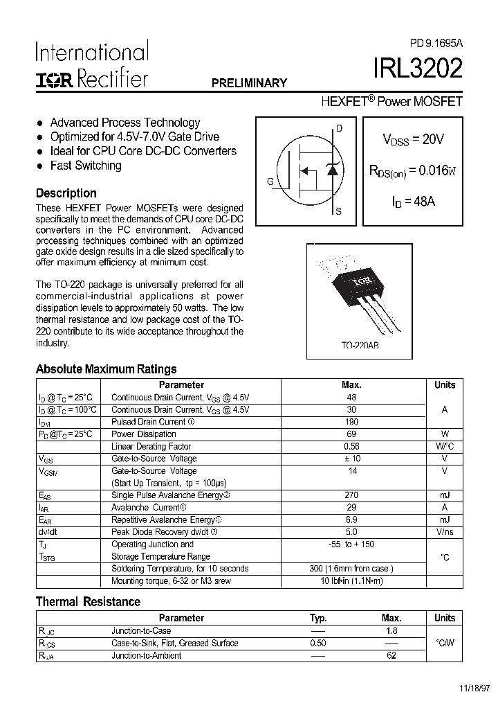 IRL3202_5945045.PDF Datasheet