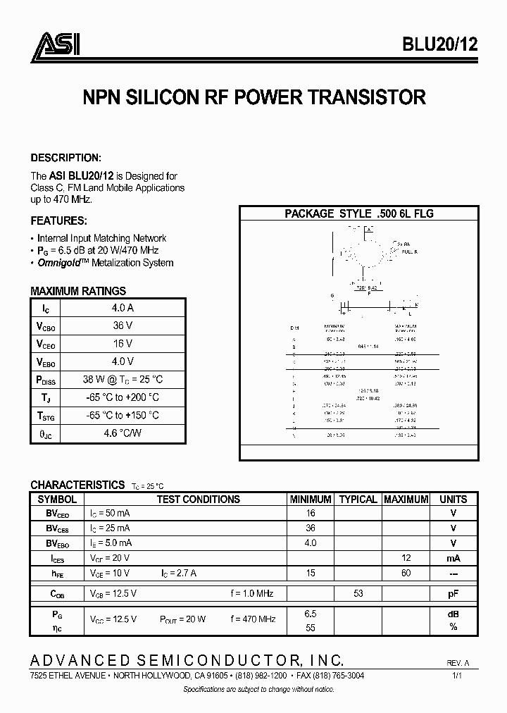 BLU12_5961571.PDF Datasheet