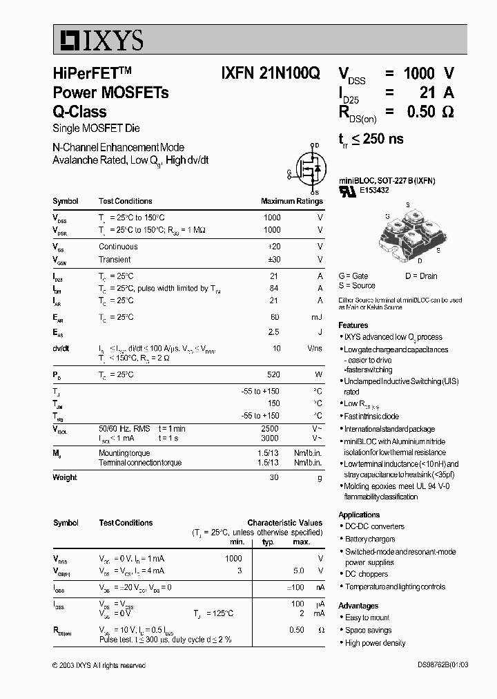 IXFN21N100Q_5963044.PDF Datasheet