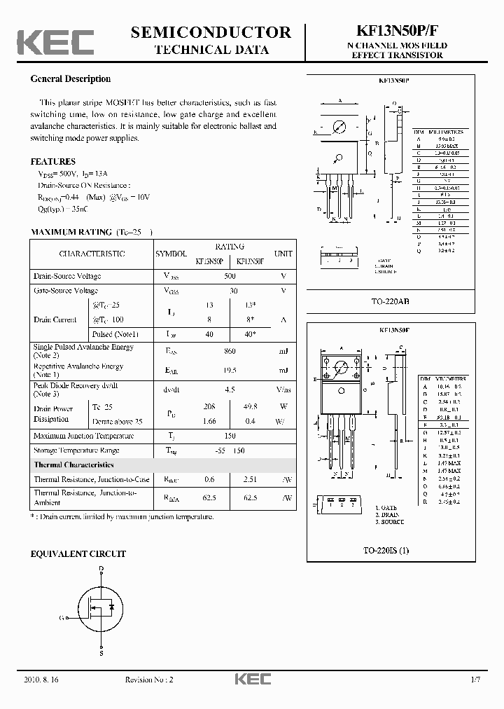 KF13N50P10_5965688.PDF Datasheet