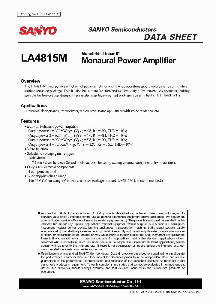 LA4815M_5997162.PDF Datasheet