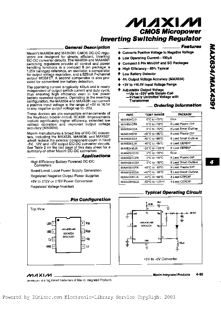 MAX4391CPA-2_6044685.PDF Datasheet