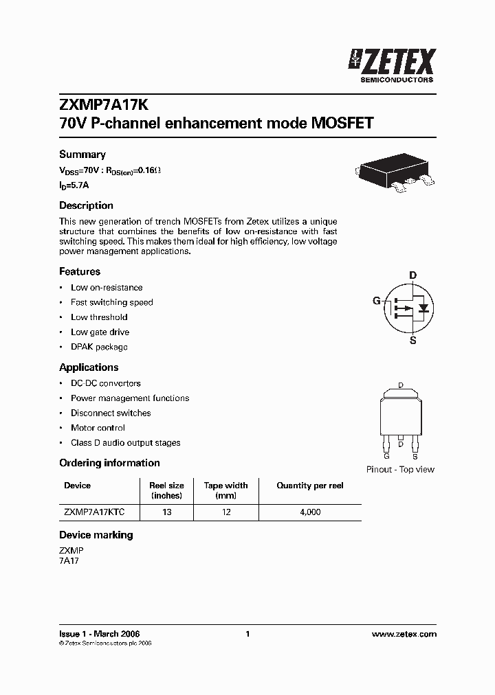 ZXMP7A17KTC_6089381.PDF Datasheet