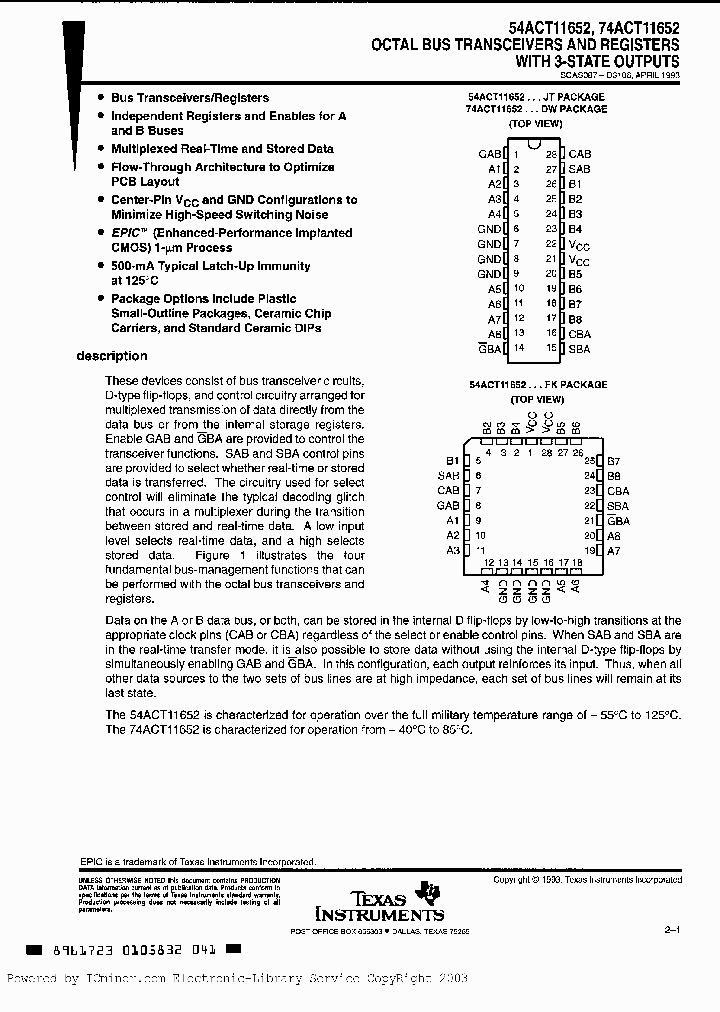 54ACT11652FK_6130050.PDF Datasheet