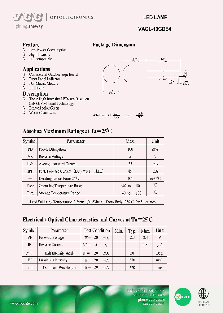 VAOL-10GDE4_6170687.PDF Datasheet