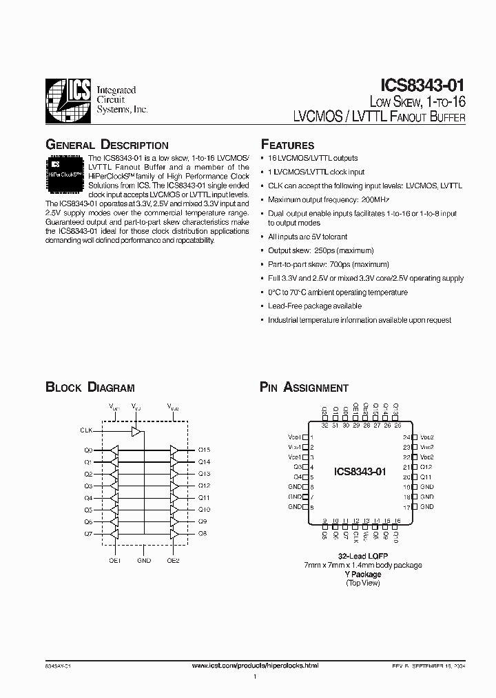 ICS8343AY01L_6176619.PDF Datasheet