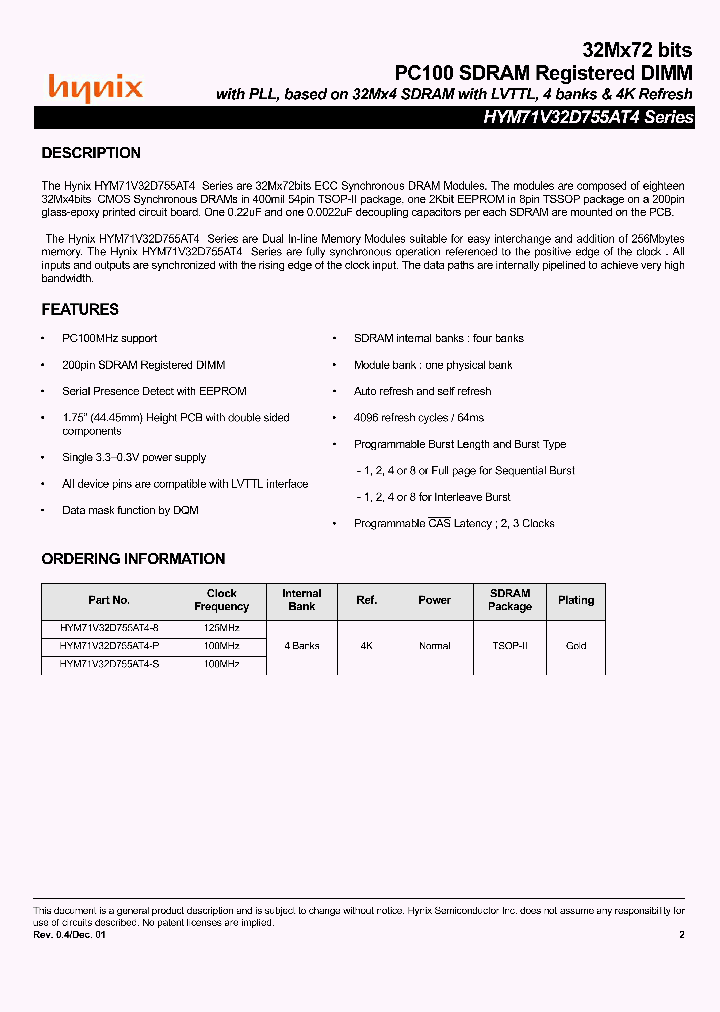 HYM71V32D755AT4_6196721.PDF Datasheet