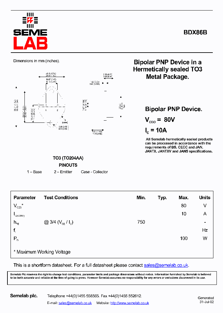 BDX86B_6215210.PDF Datasheet