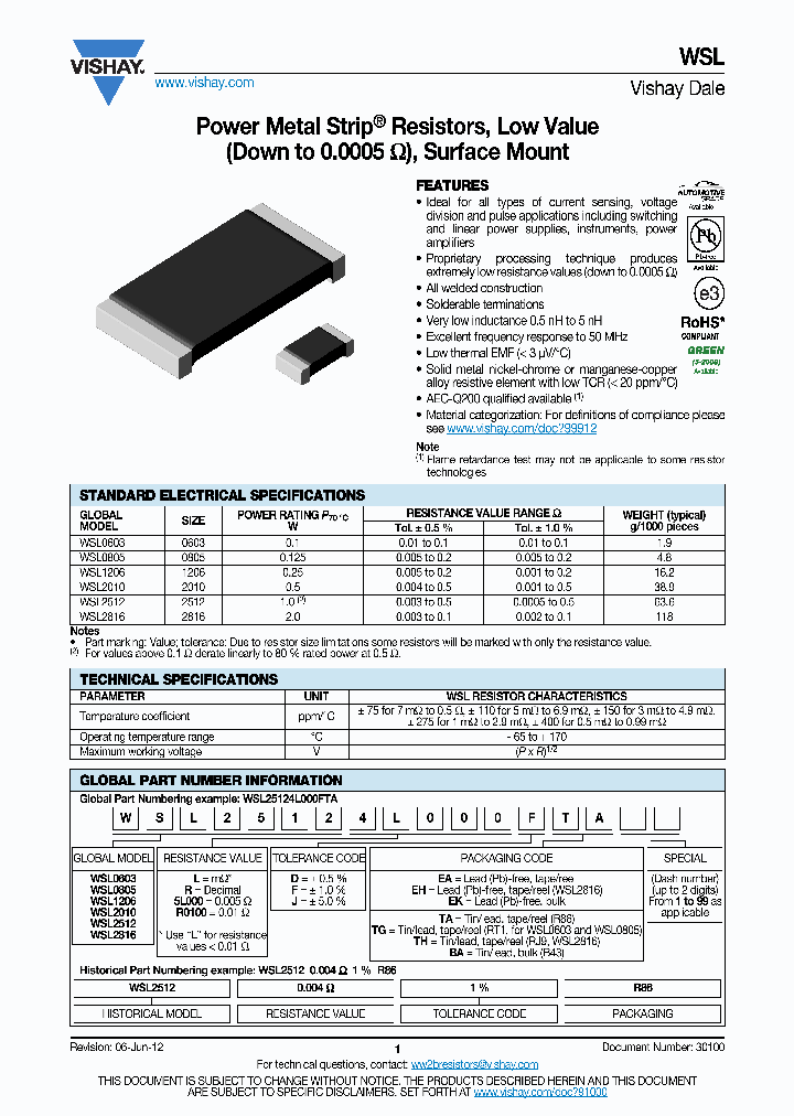 WSL0805_6224535.PDF Datasheet