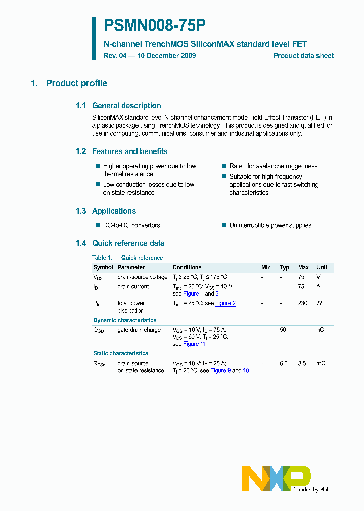 PSMN008-75P_6231735.PDF Datasheet