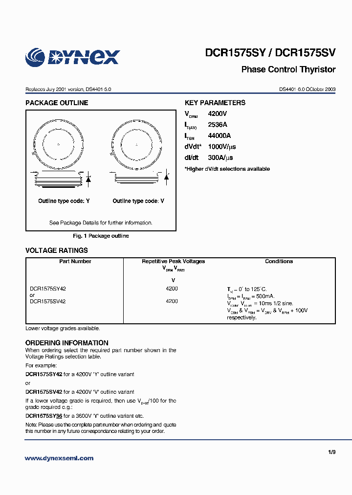 DCR1575SV_6233335.PDF Datasheet