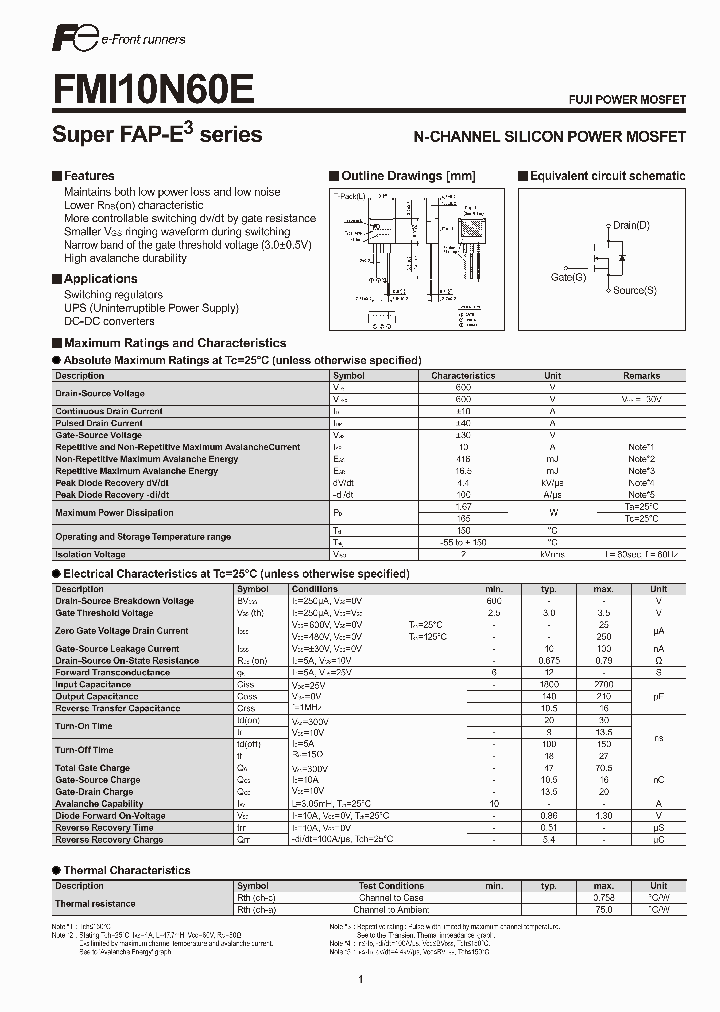 FMI10N60E_6248575.PDF Datasheet