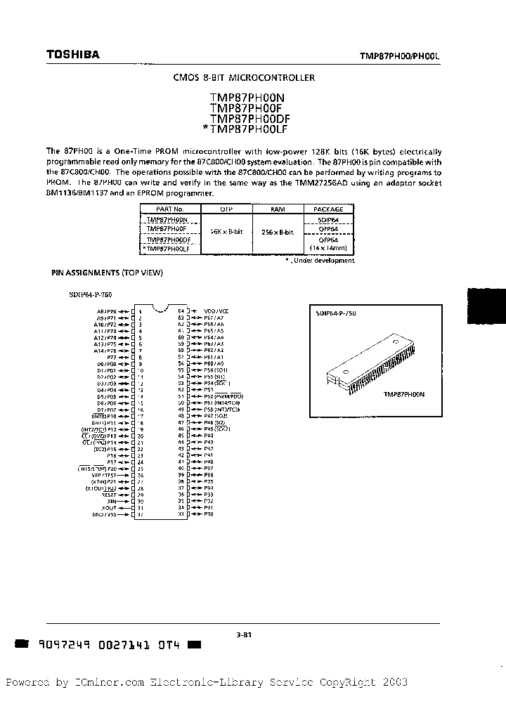 TMP87PH00F_6269151.PDF Datasheet