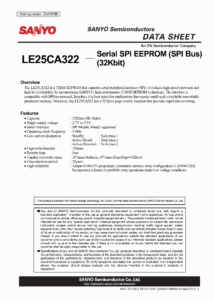 LE25CA322_6289652.PDF Datasheet