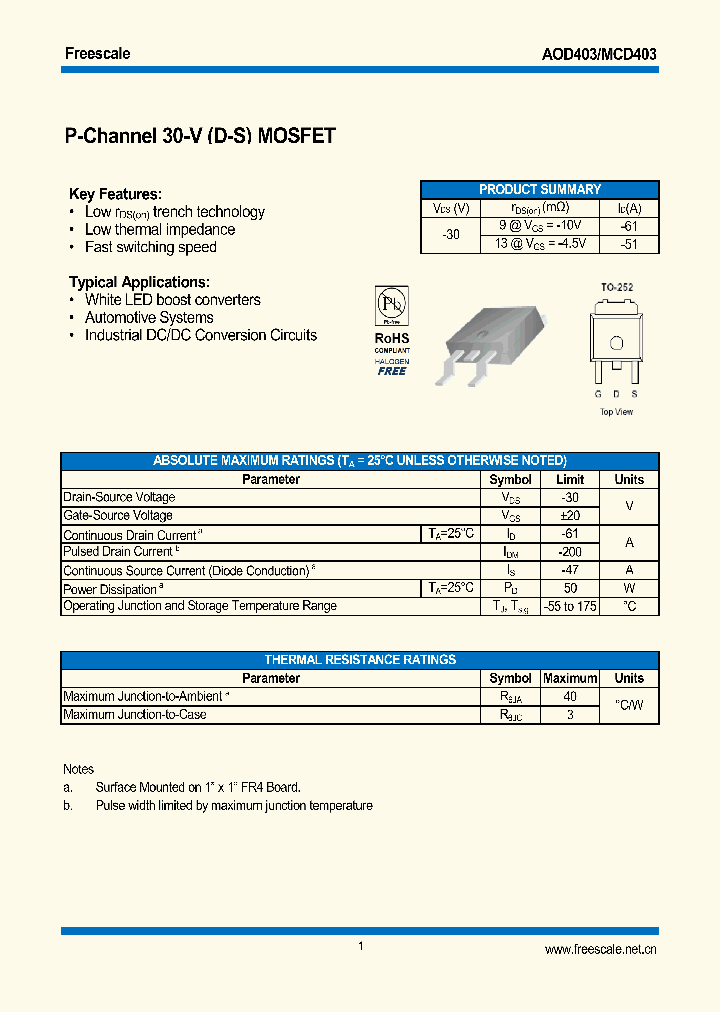 AOD403_6293989.PDF Datasheet